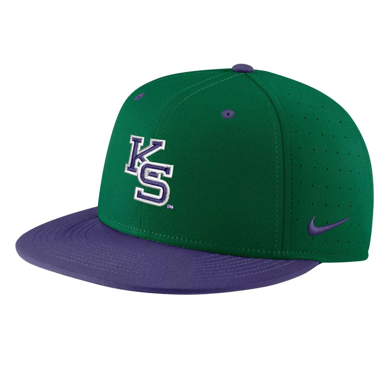 قبعة بيسبول Nike Green Kansas State Wildcats Aero True Performance للرجال