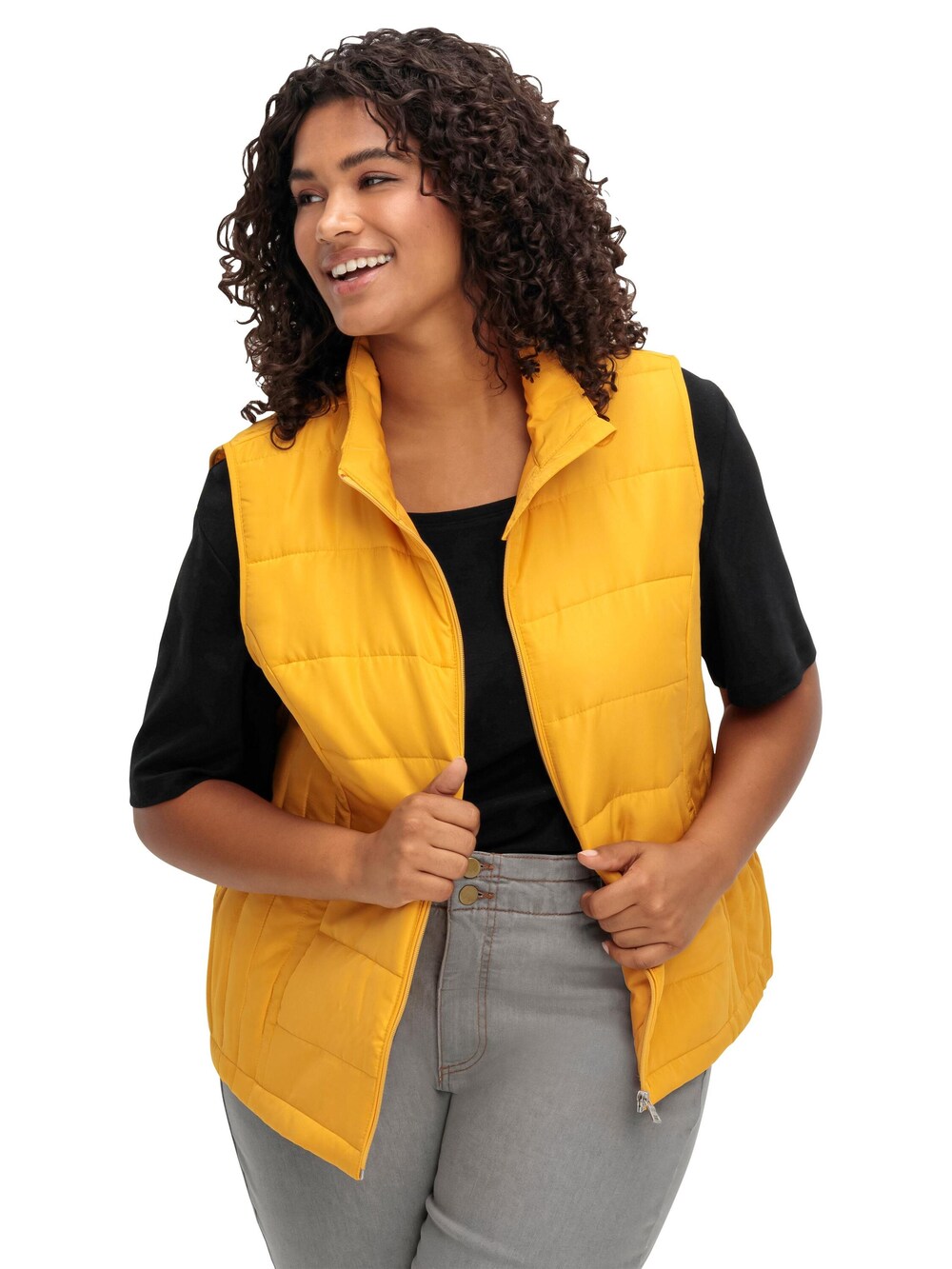 Sheego vest, yellow