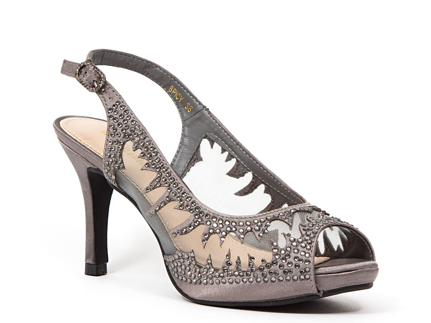 Lady Couture Spicy Sandals, Metallic Pewter