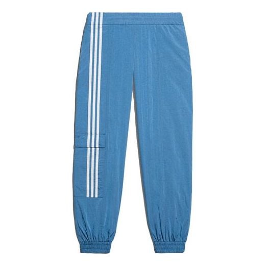 adidas originals Ivp Nyl Pn 4all Athleisure Casual Sports Stripe Bundle Feet Long Pants Couple Style Blue