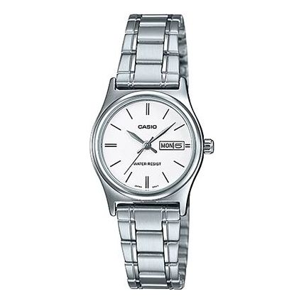 Watch CASIO Steel Bracelet Water Resistant Quartz Waterproof White Analog, white