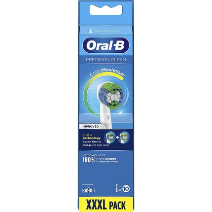 رؤوس فرشاة الأسنان الكهربائية Oral-B Precision Clean مع تقنية Clean Maximise - عبوة من 10 قطع.