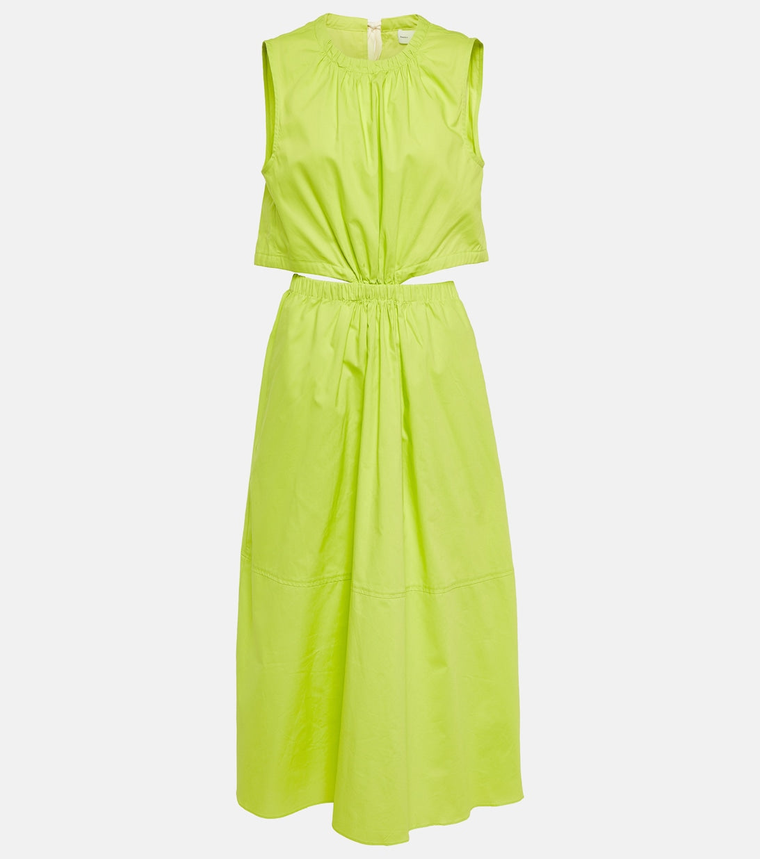 PROENZA SCHOULER cotton midi dress with cutouts, green