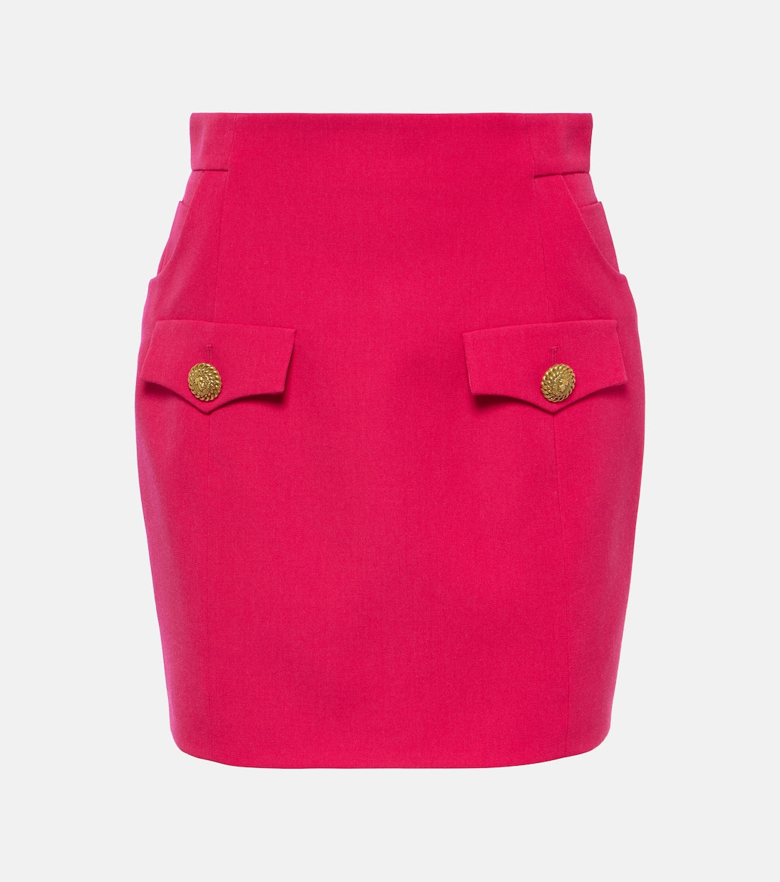 Balmain virgin wool miniskirt, pink