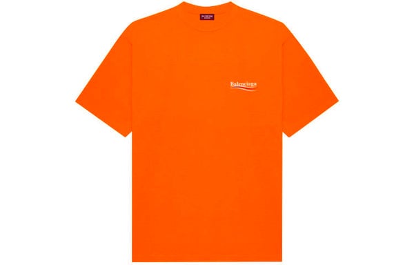 تي شيرت Balenciaga Large Fit "Fluo Orange"، برتقالي