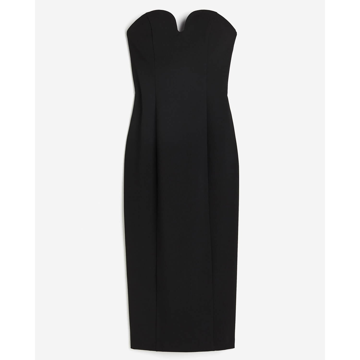 H&M Twill Bandeau dress, black