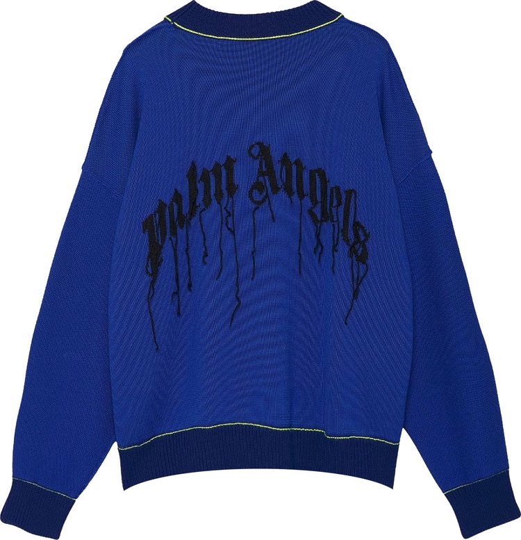 Palm Angels Bear Sweater 'Blue/Brown', blue