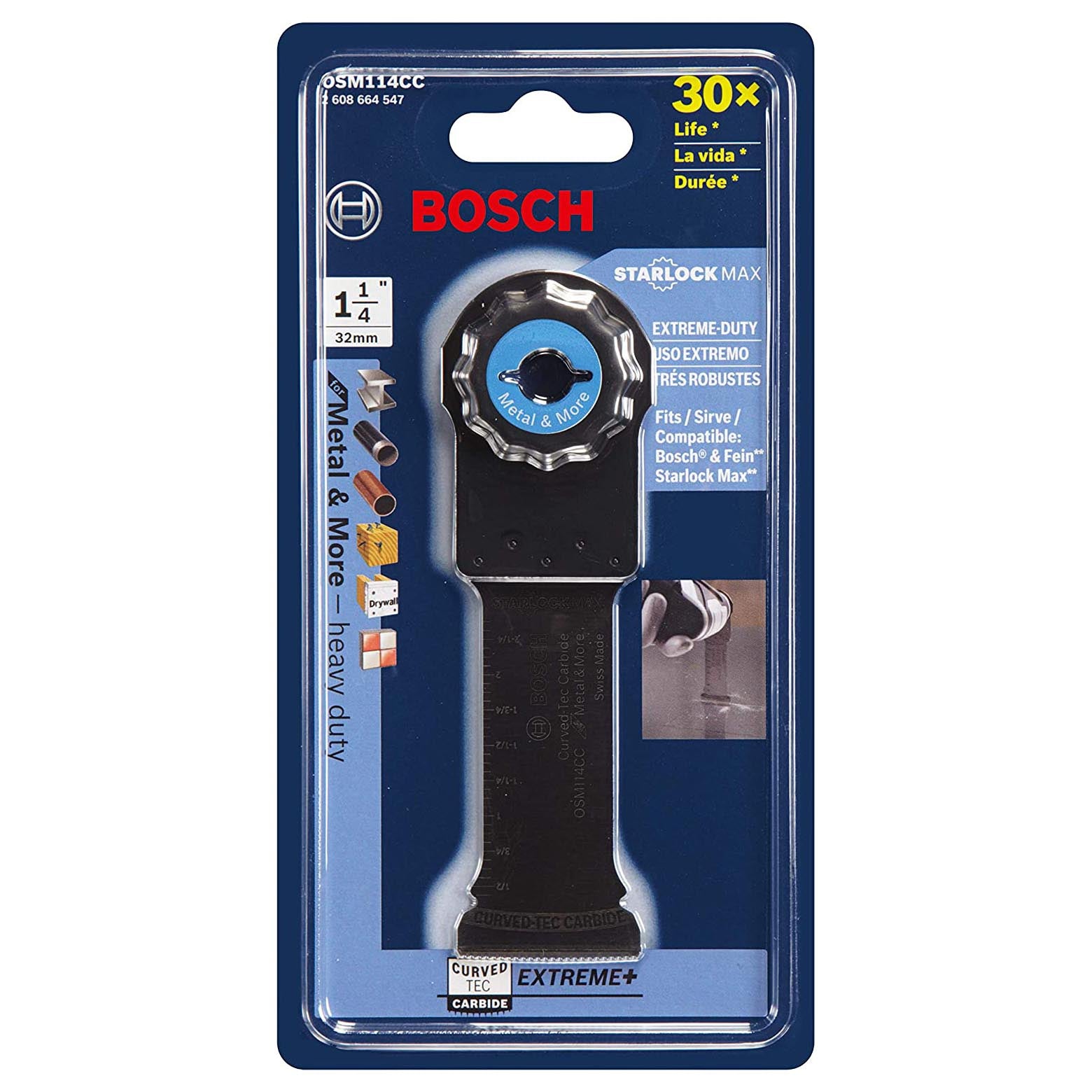 Oscillating nozzle Bosch StarlockMax Curved-Tec OSM114CC, 1 pc.