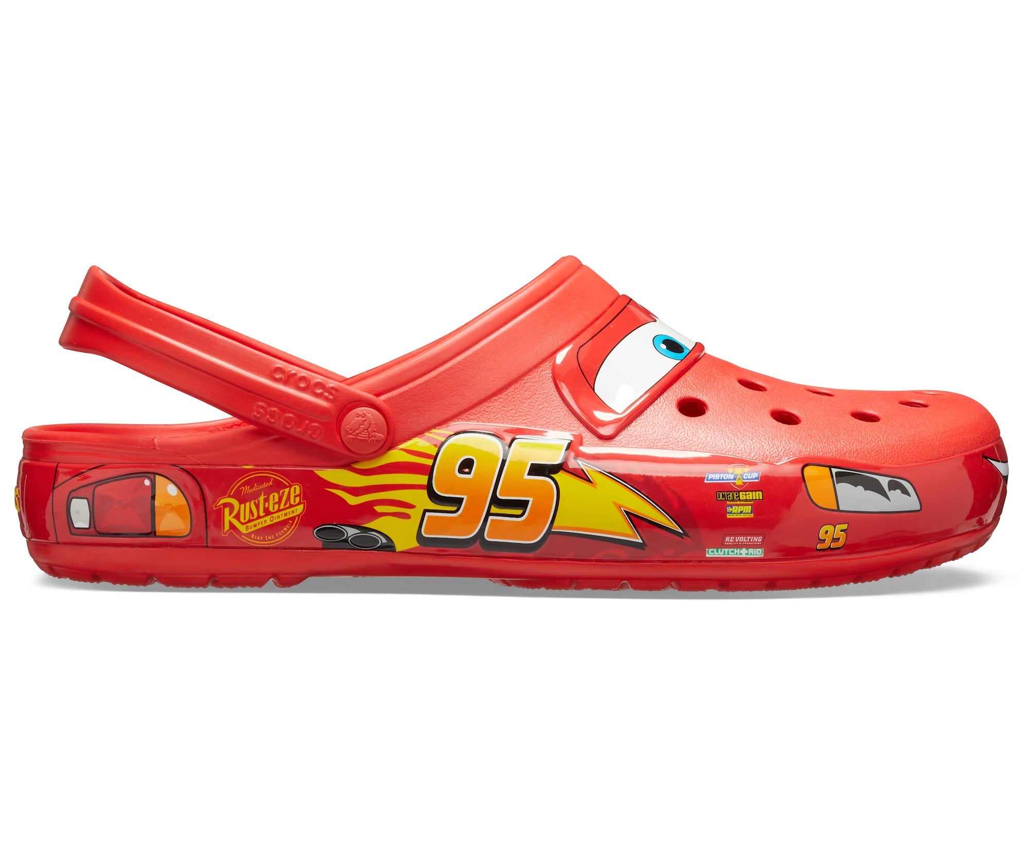 Crocs Disney And Pixar Cars Lightning McQueen Clogs, Red