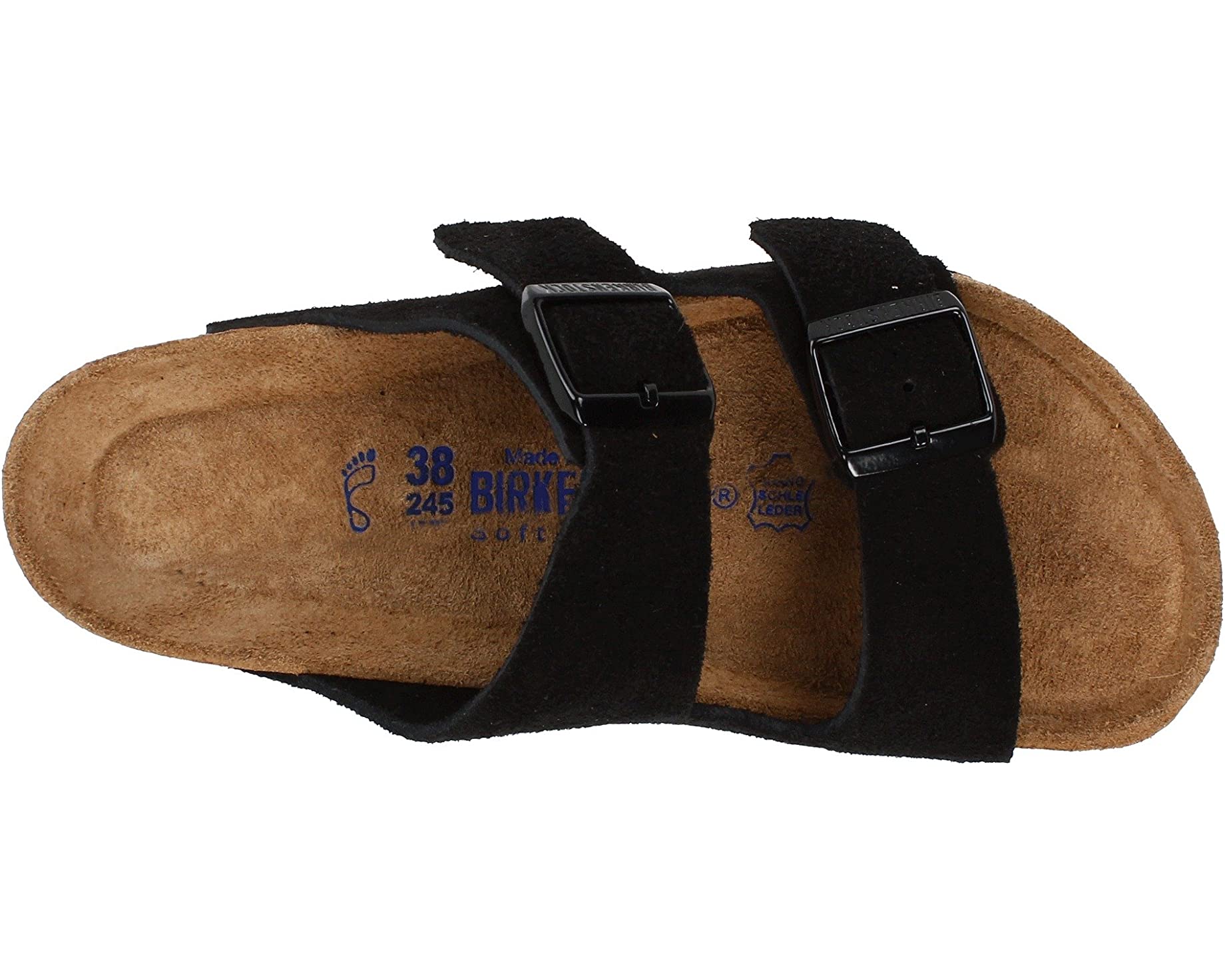 Sandals Arizona Soft Footbed - Suede (Unisex) Birkenstock, black