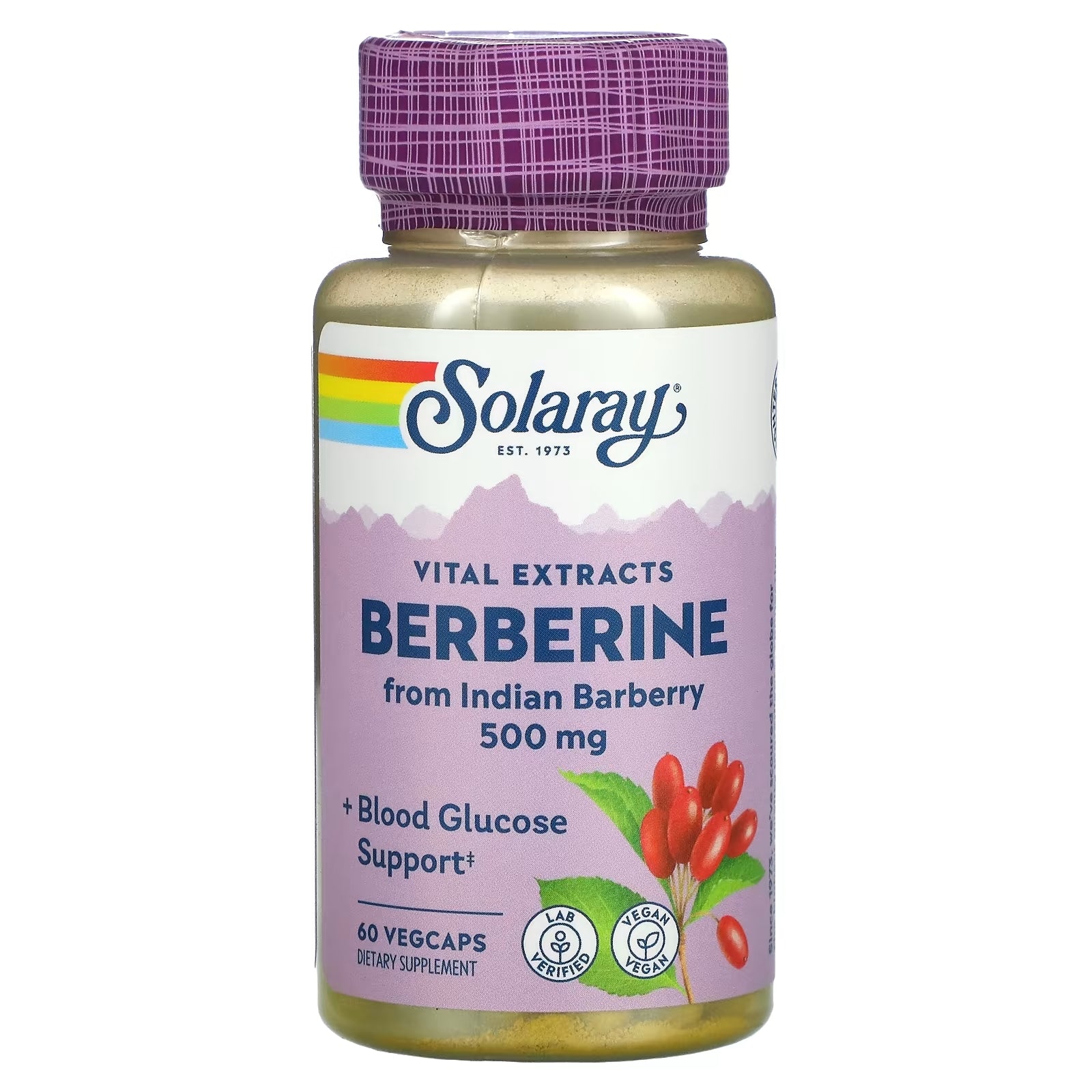 Dietary Supplement Solaray Berberine, 60 capsules