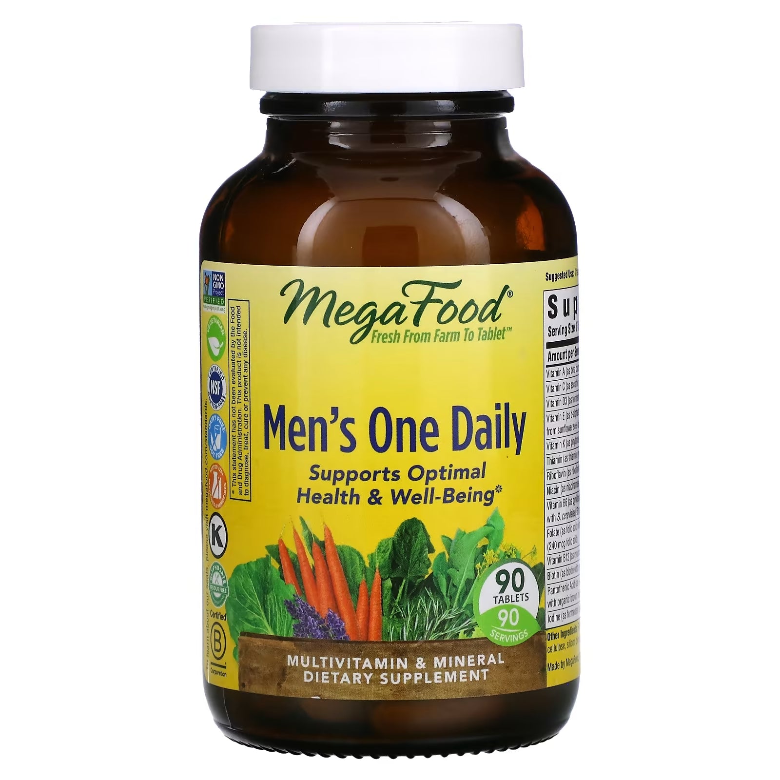 Vitamins for Men MegaFood Men's One Daily, 90 tablets