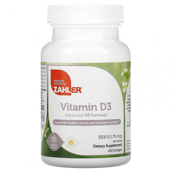 Vitamin D3 Zahler 3000 IU, 250 tablets