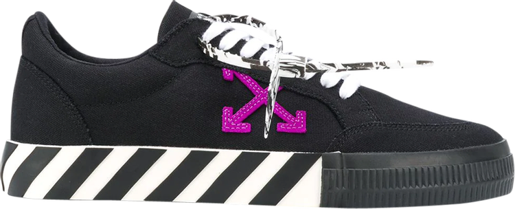 حذاء رياضي Off-White Vulc Low Black Purple، أسود