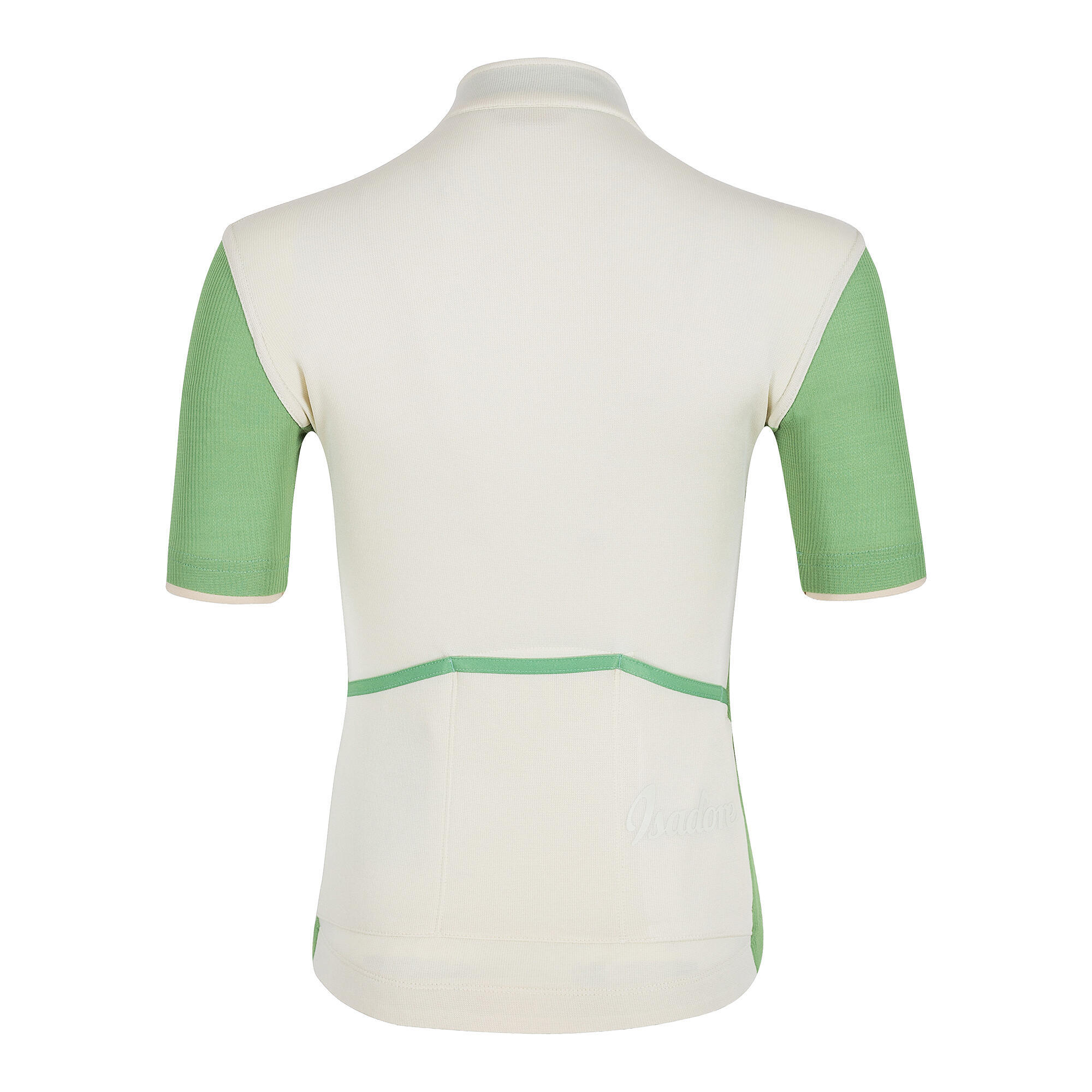 Branded Women's Cycling T-Shirt Parchment/Green Jade ISADORE, White