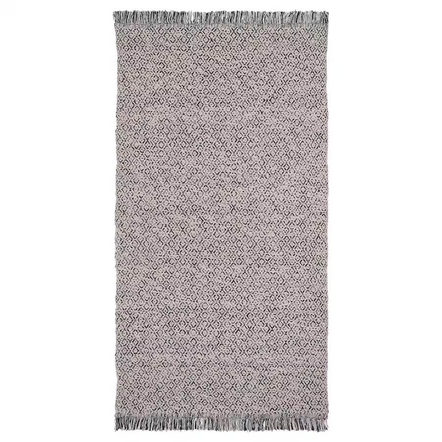 Carpet Ikea Rorkar 80x150 cm, black/beige