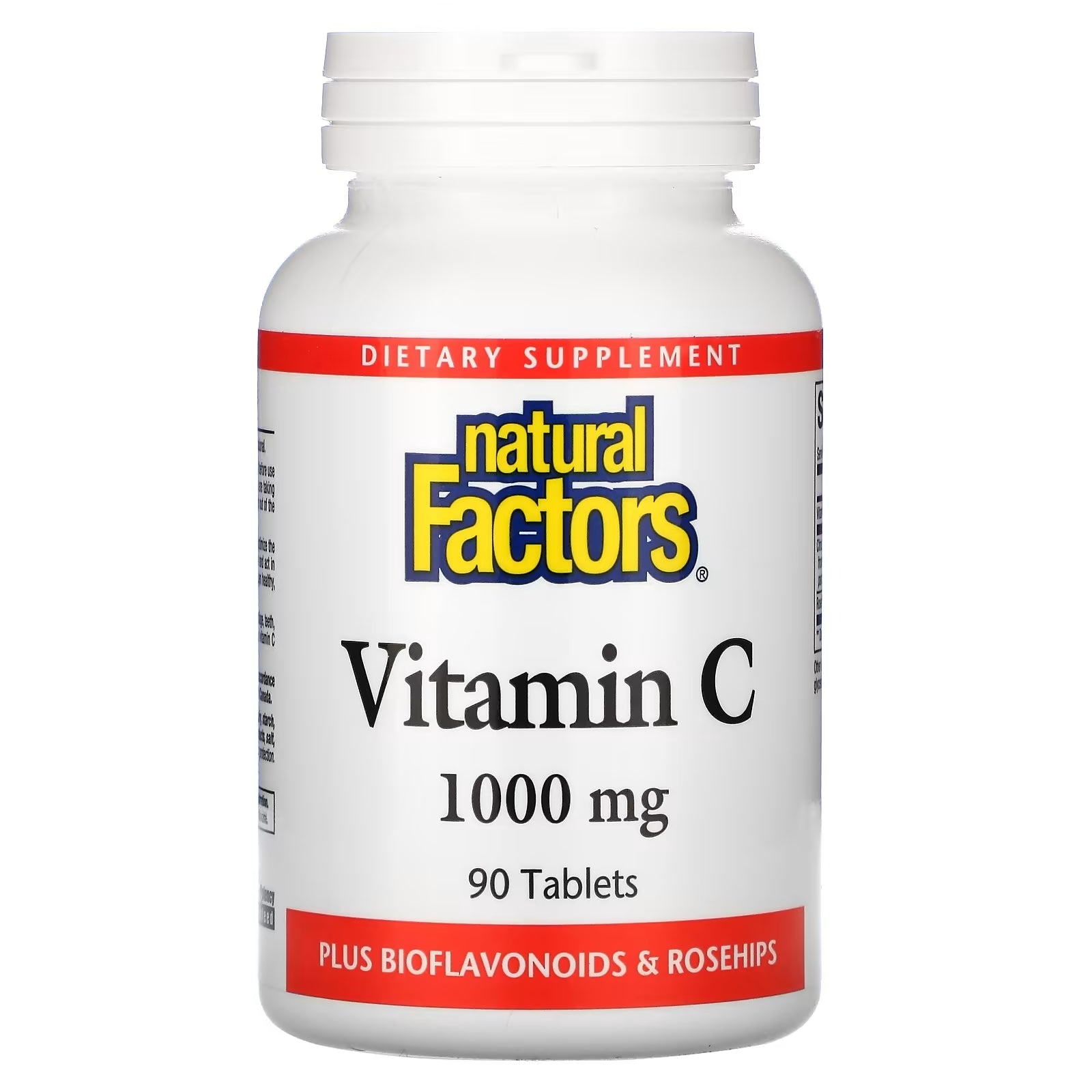 Natural Factors Vitamin C with Bioflavonoids and Rosehip 1000 mg, 90 tablets