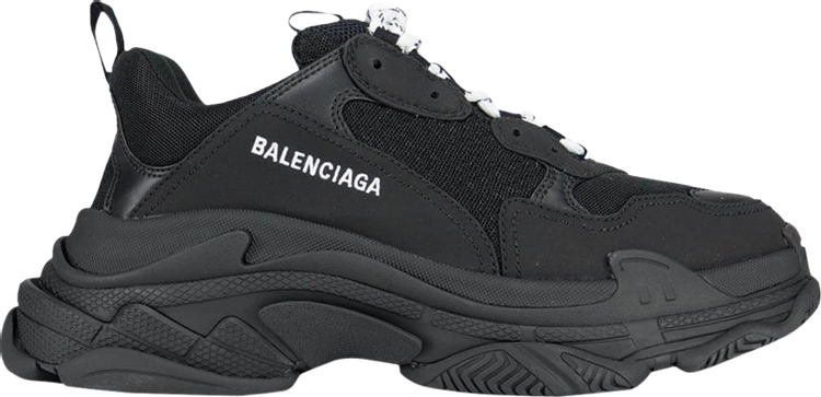 حذاء رياضي Balenciaga Triple S أسود 2020، أسود مزدوج