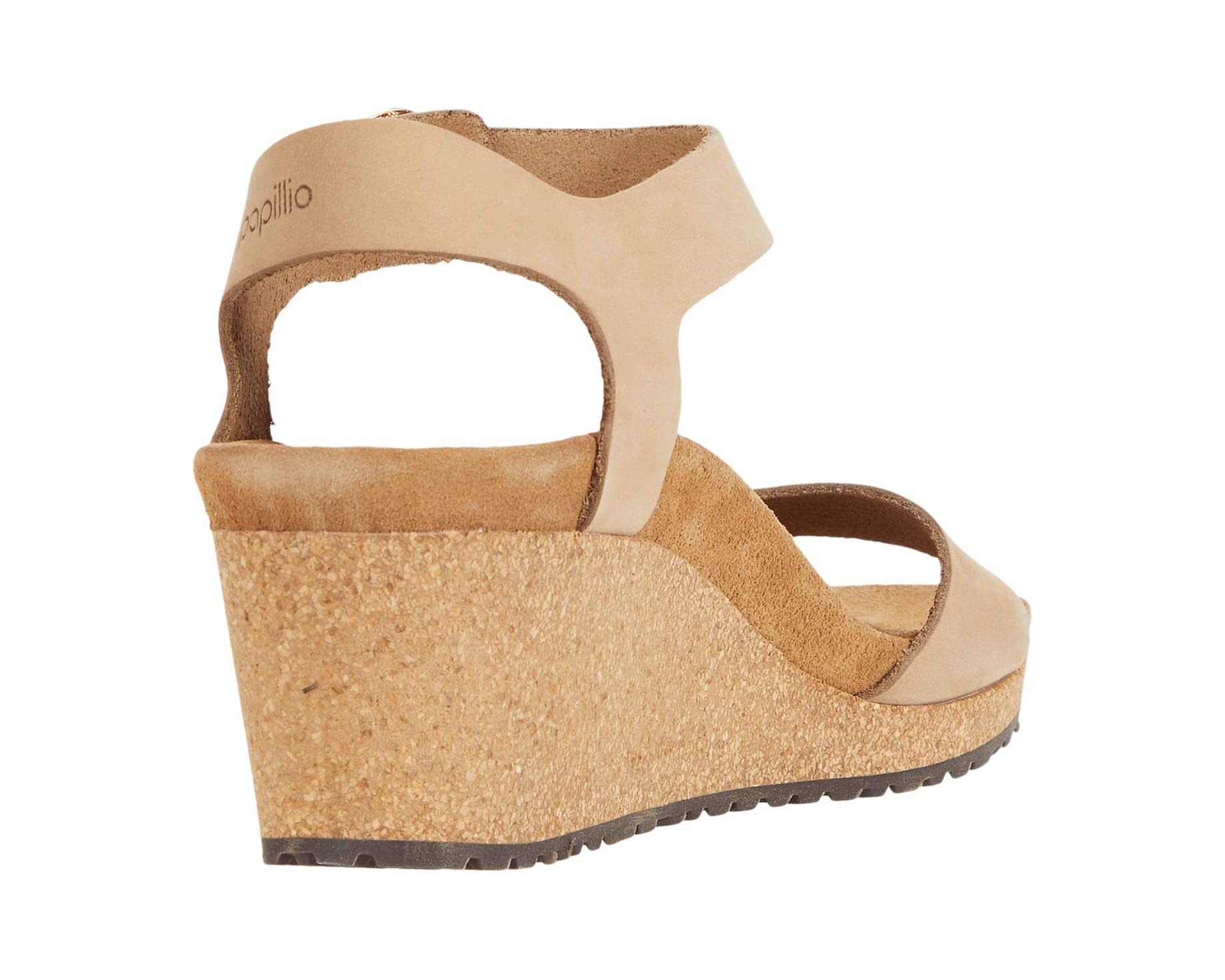 Soley by Papillio Birkenstock heels, nubuck sand castle