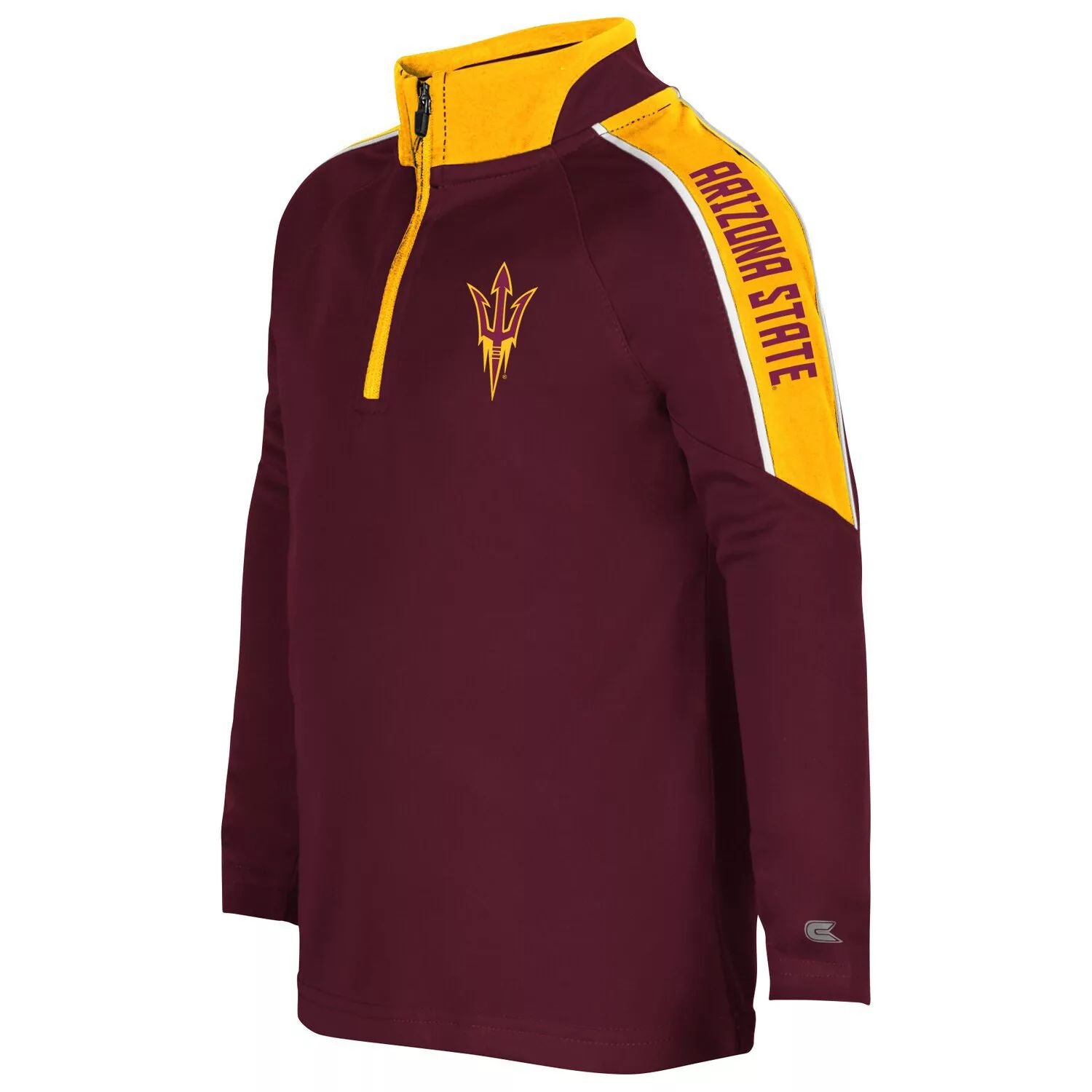 سترة واقية من الرياح بسحاب ربع للأطفال الصغار من Colosseum Maroon Sun Devils Team Arizona Colosseum