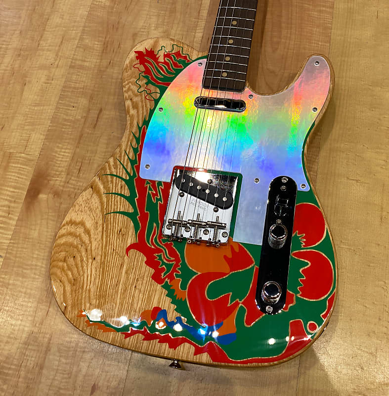 Electric guitar Fender Jimmy Page Telecaster Natural with Artwork