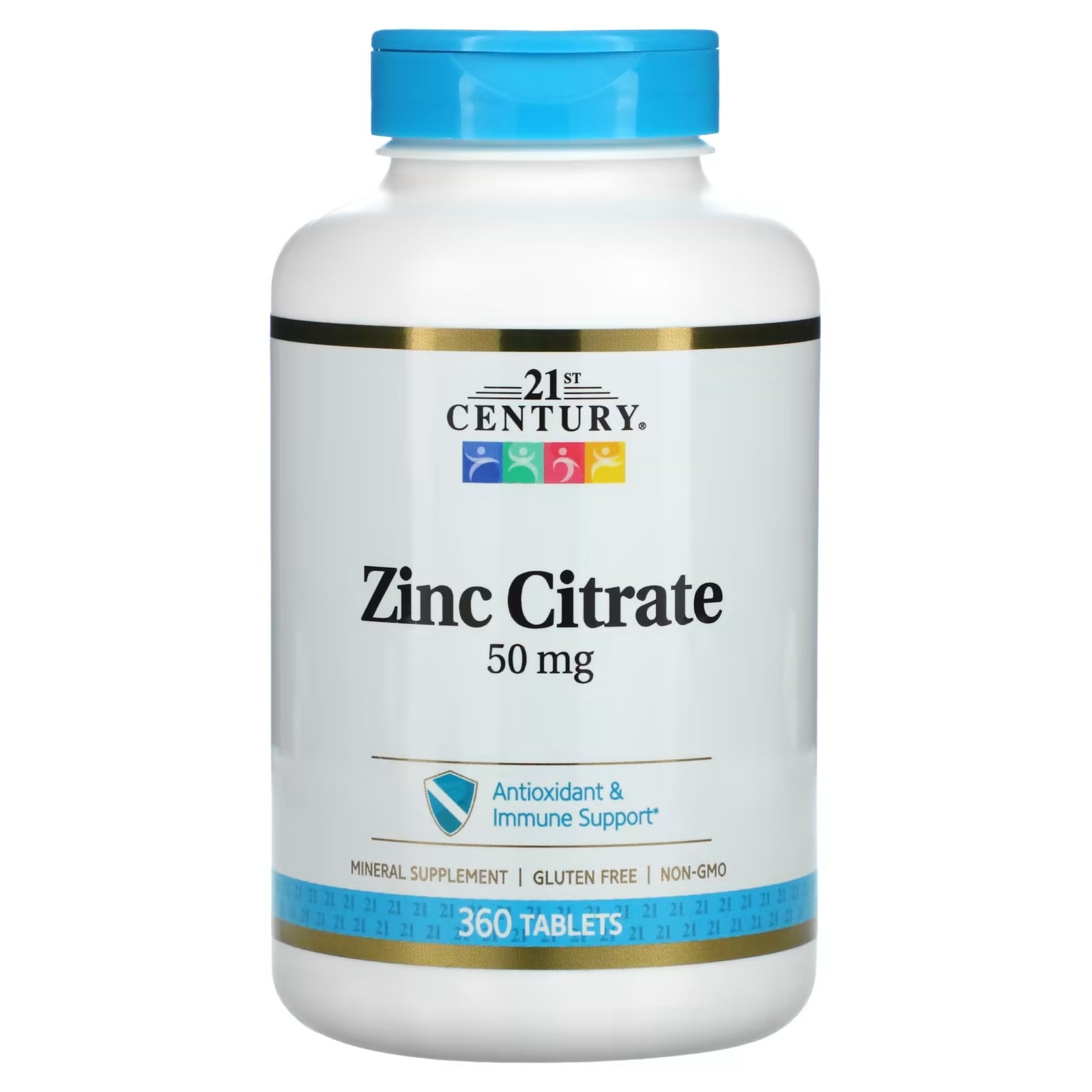 21st Century Zinc Citrate 50 mg, 360 tablets