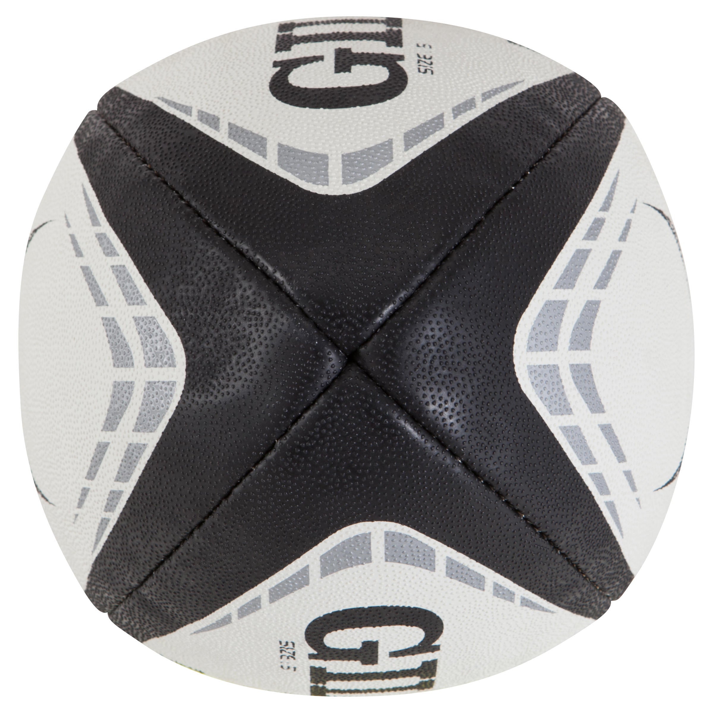 Rugby ball size 5 - Gilbert GTR 4000 white/black, white black