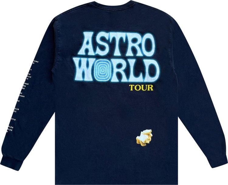 Cactus Jack by Travis Scott I Wish You Were Here Astroworld Long-Sleeve Tee 'Black', black