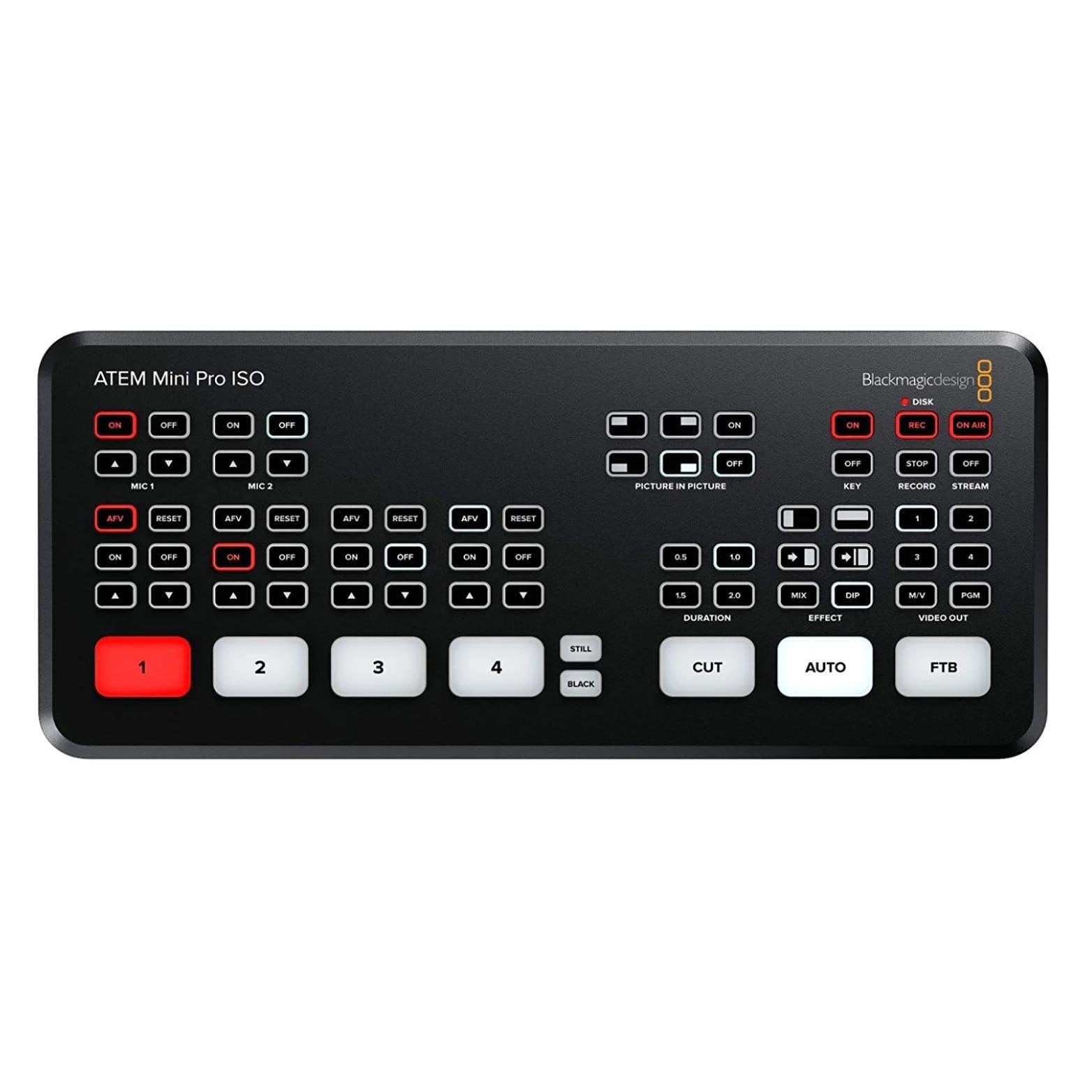 محول فيديو ATEM Mini Pro ISO من Blackmagic Design، باللون الأسود