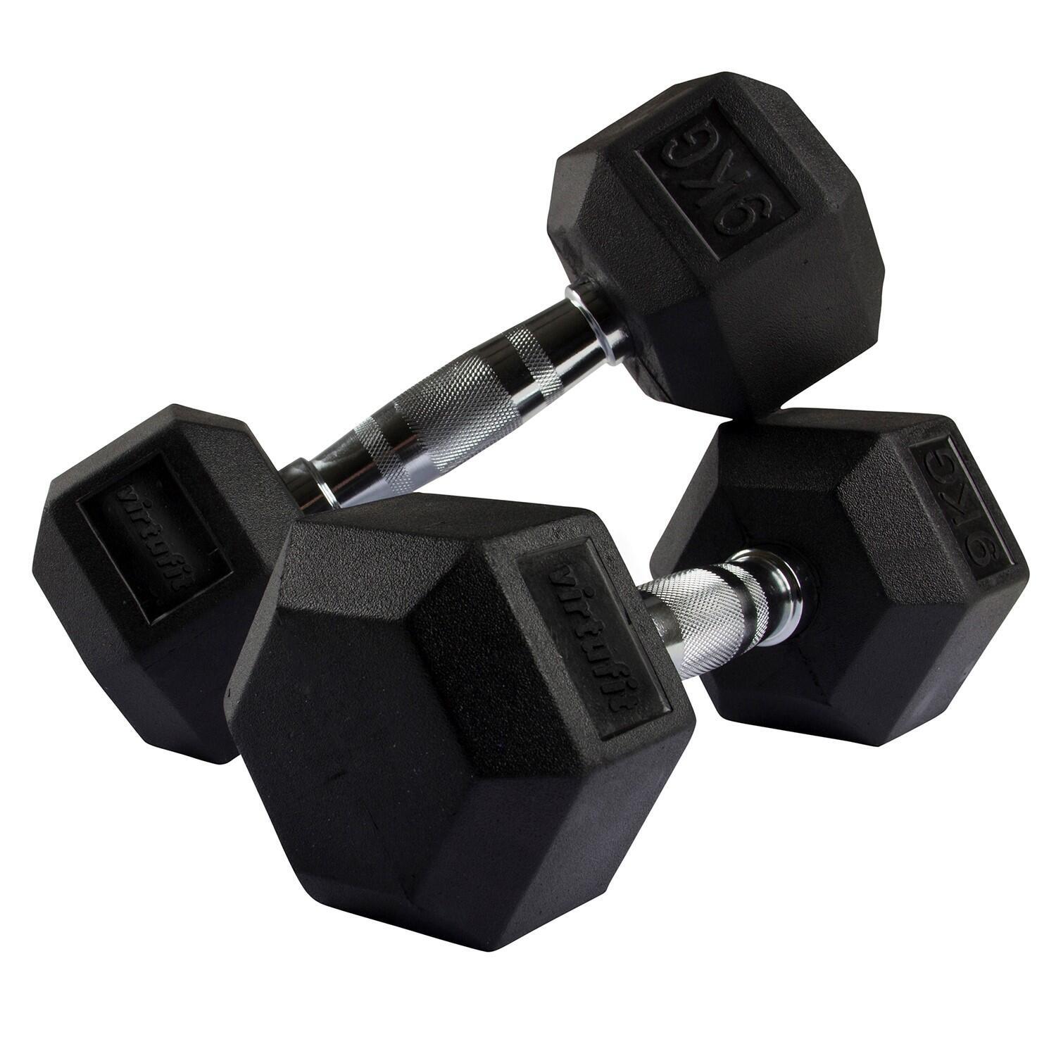 Hexagon with dumbbells - Dumbbell - VIRTUFIT dumbbell, black