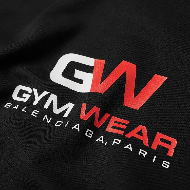 هودي بشعار Balenciaga Gym Wear باللون الأسود، أسود