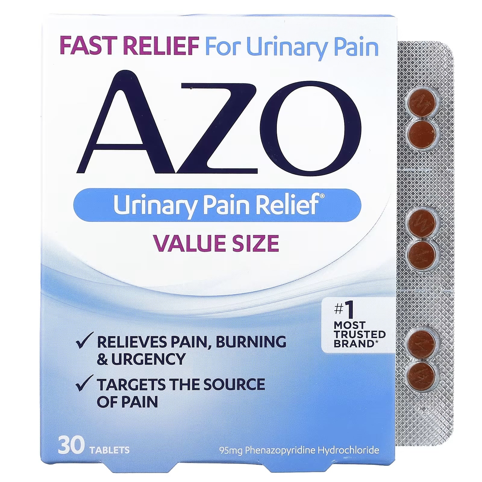 Azo Urinary System Pain Relief, 30 tablets