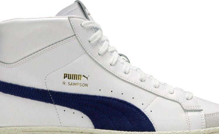 حذاء رياضي Puma Ralph Sampson 70 Mid OG White Elektro Blue، أبيض