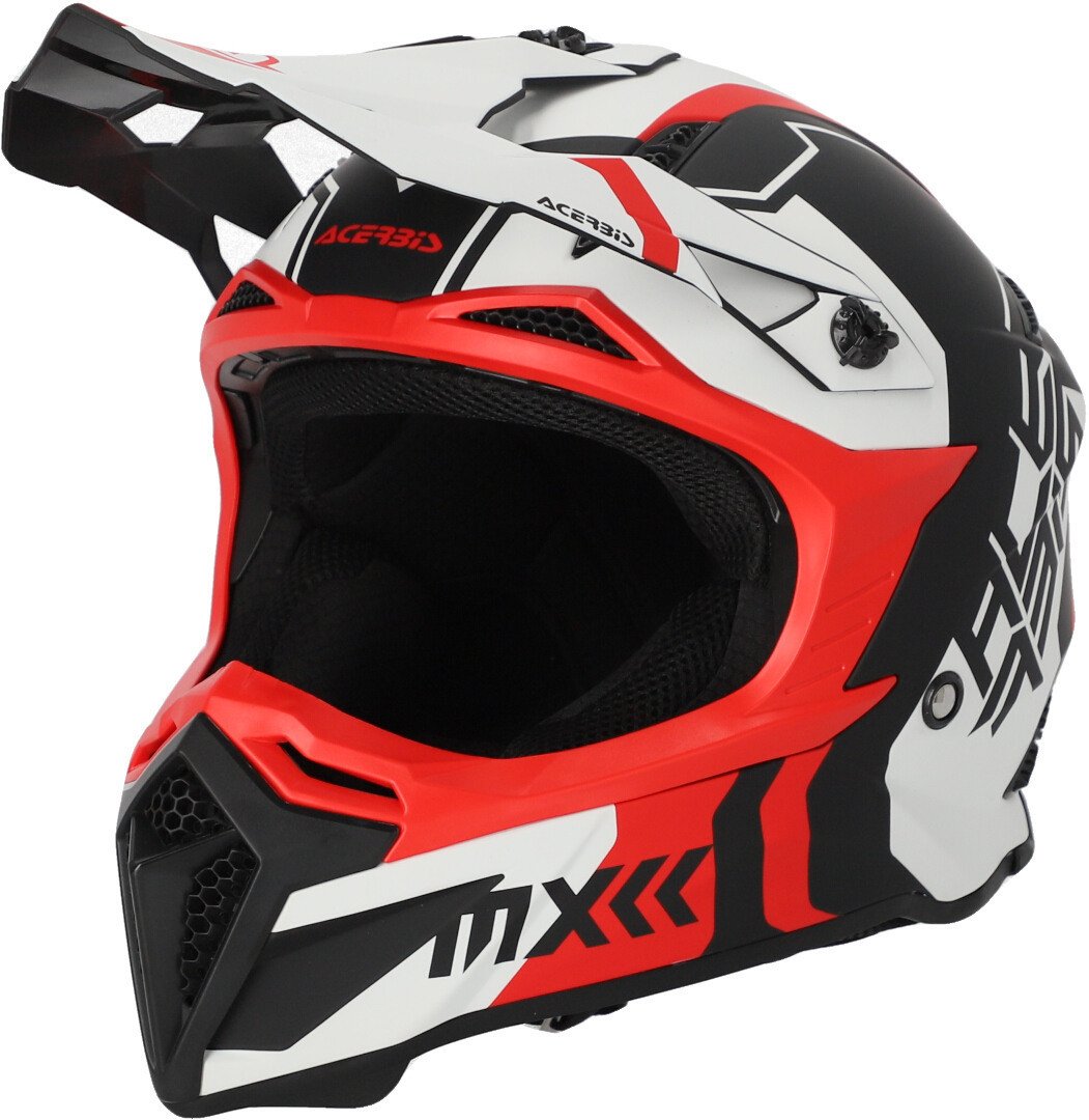 Acerbis Profile 5 motocross helmet, white/red