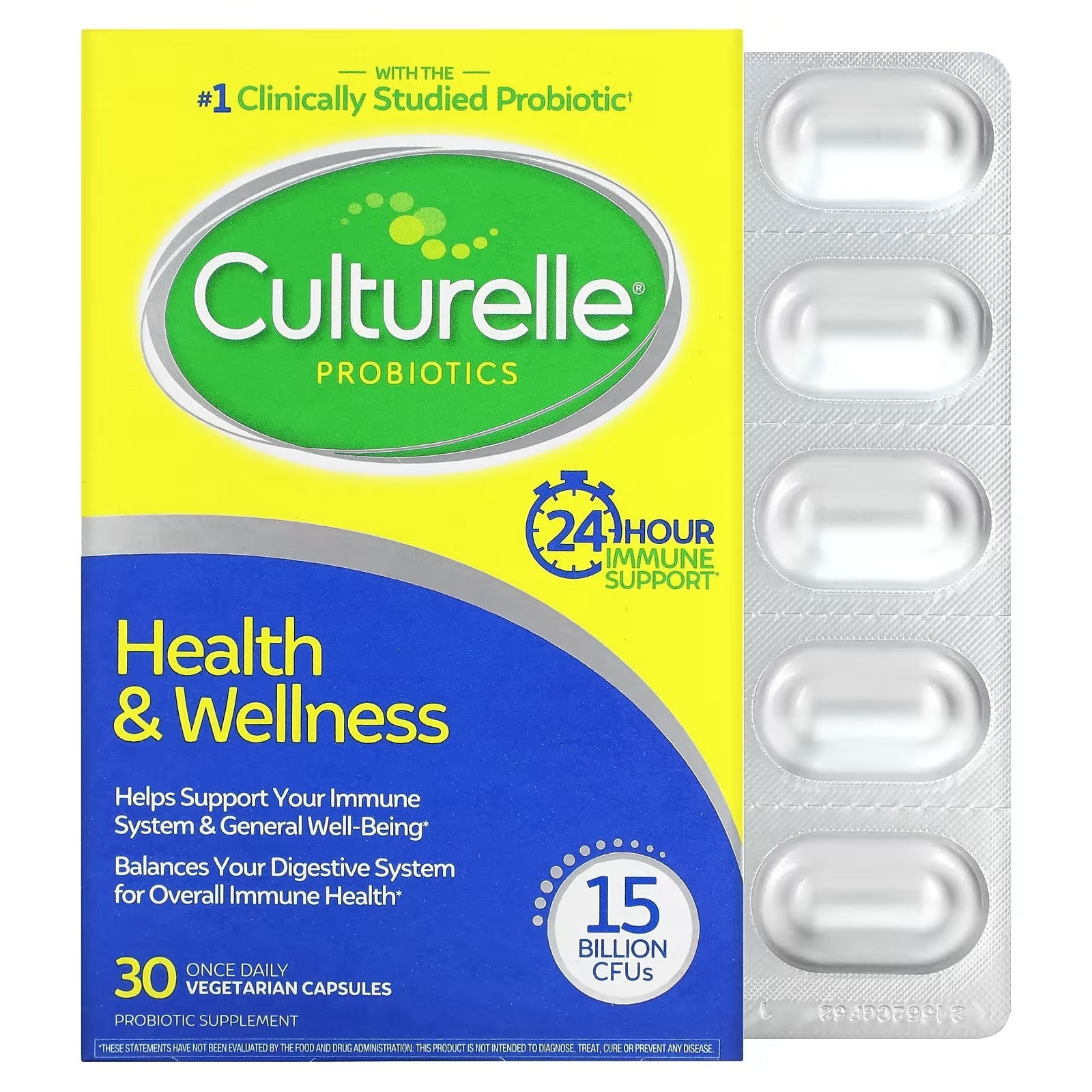 Probiotics, Health & Wellness Culturelle, 30 Capsules