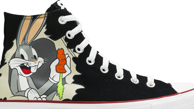 Converse Looney Tunes x Chuck Taylor All Star High 80th Anniversary Sneakers - Bugs Bunnys Mischief, Black