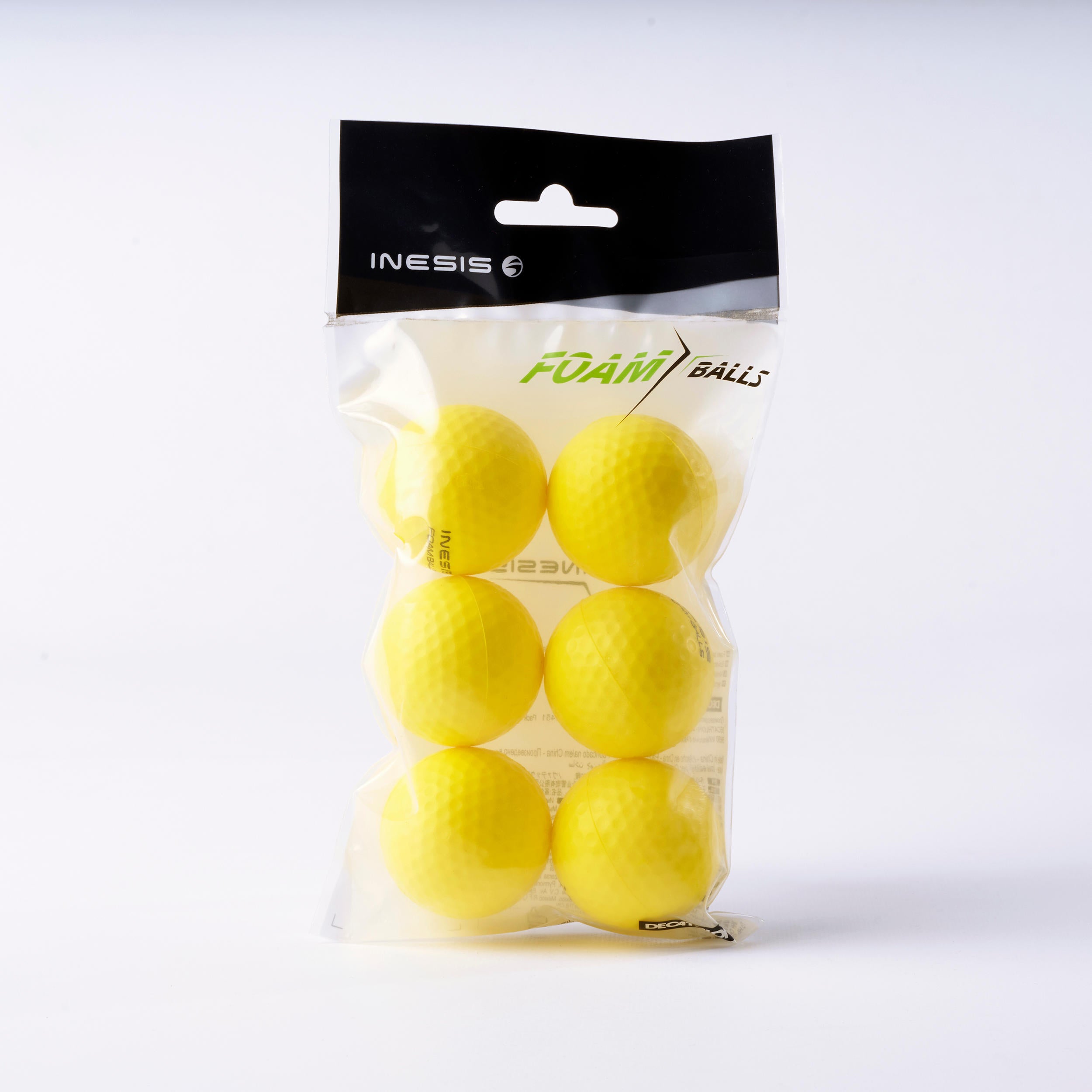 Foam golf balls 6 pcs. INESIS, sunny yellow