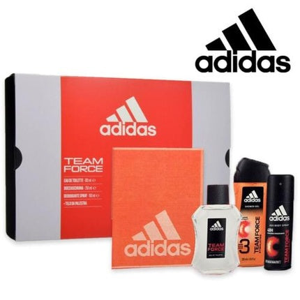 Adidas Team Force EDT for men 100 ml with deodorant, shower gel hand towel and beach towel