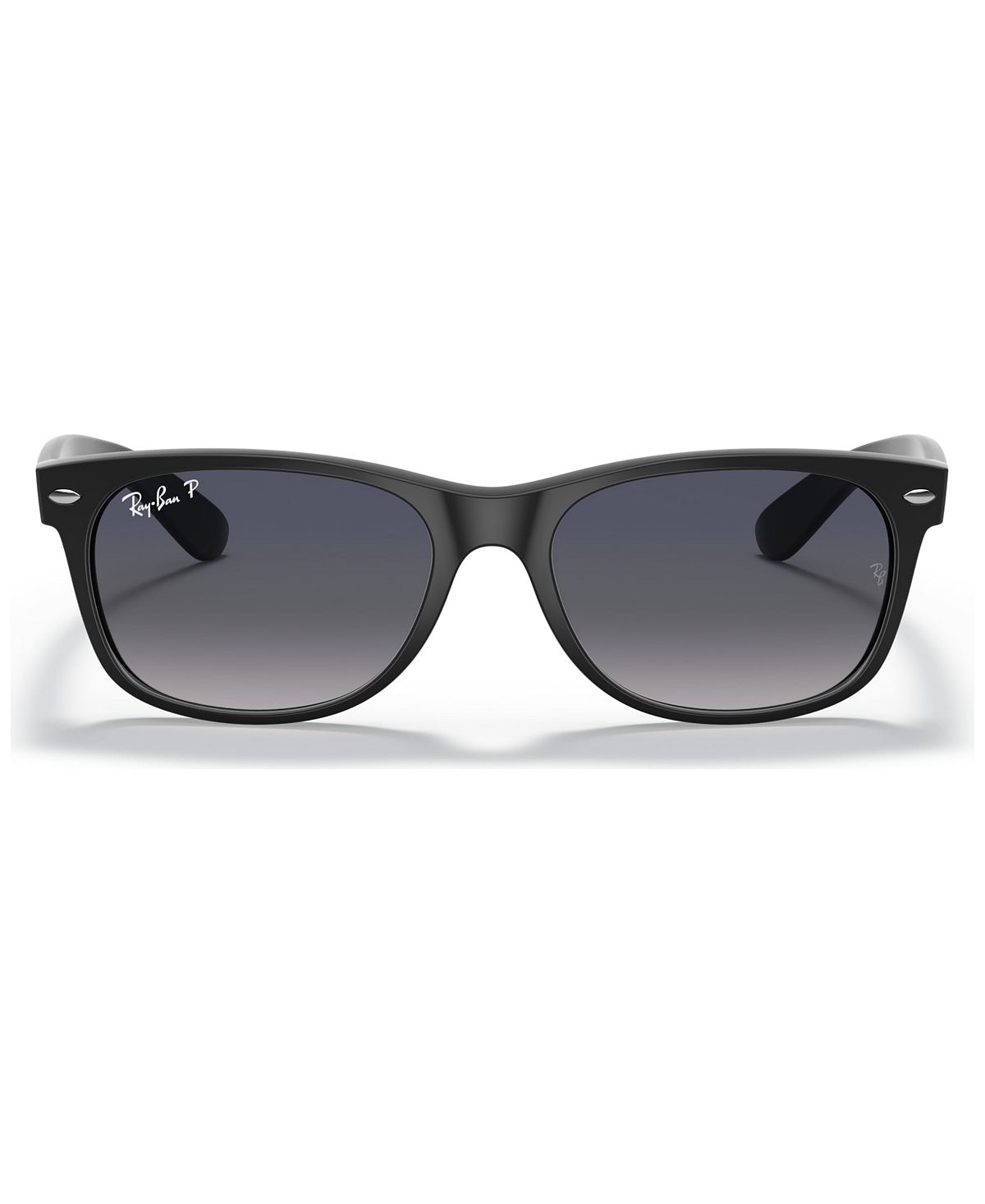 نظارة شمسية Ray-Ban RB2132 New Wayfarer Polarized باللون الأسود غير اللامع/الأزرق