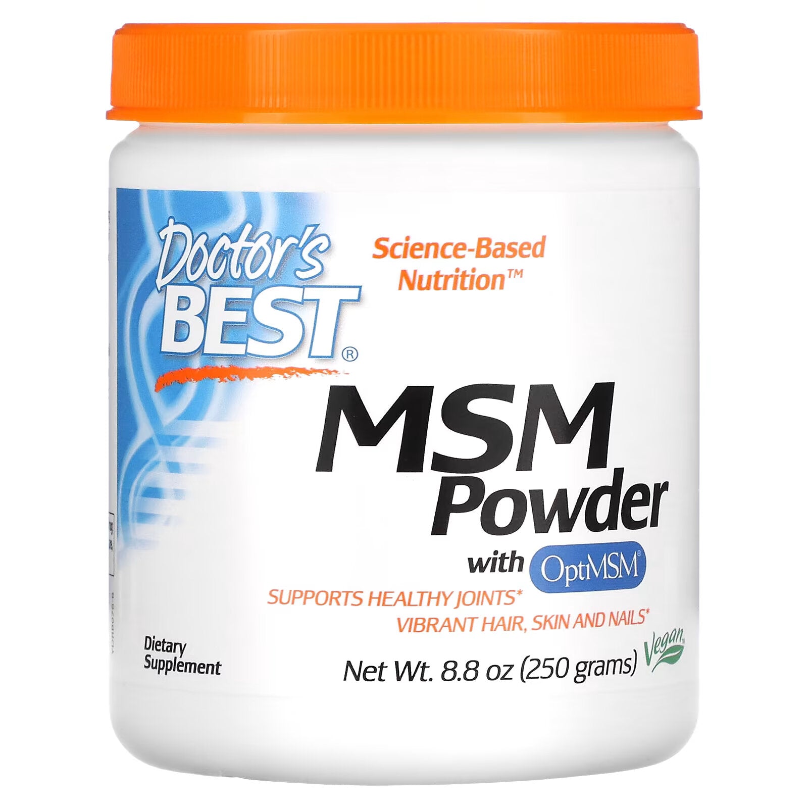 Doctor's Best MSM Powder with OptiMSM 250 g (8.8 oz)