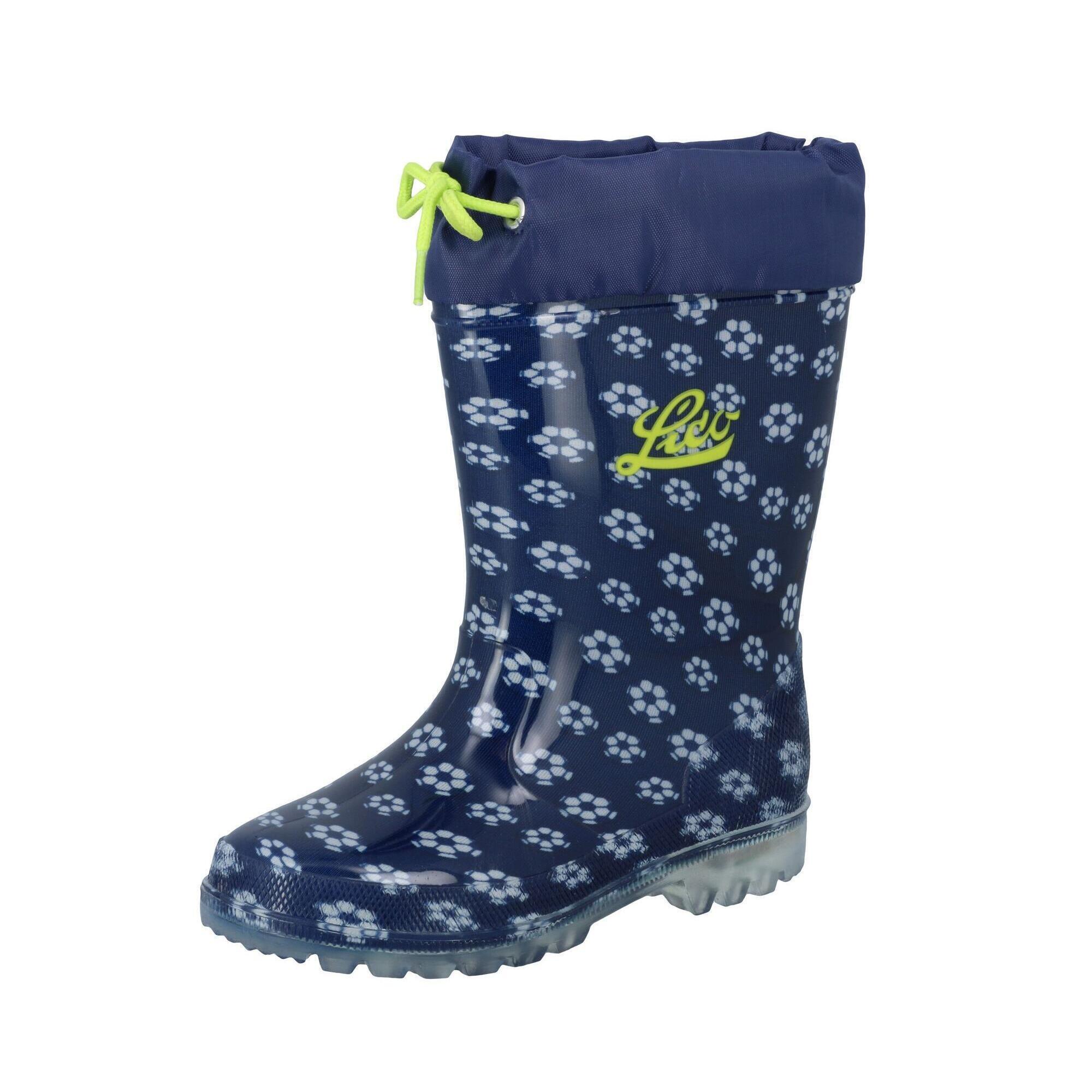 Rubber boots blue Girls rubber boots Power Blinky LICO, blue