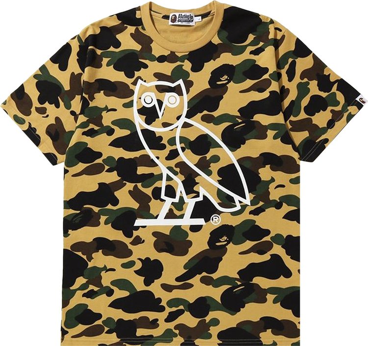 تي شيرت BAPE x OVO 1st Camo باللون الأصفر