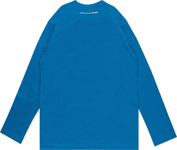 Comme des Garçons SHIRT Rear Logo Long-Sleeve T-Shirt 'Blue', blue