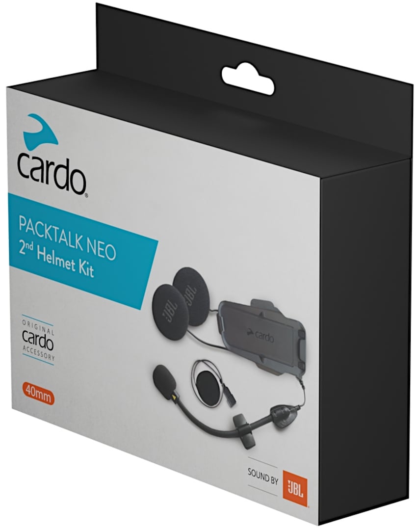 Motorcycle headset for Cardo Packtalk Neo helmet, black