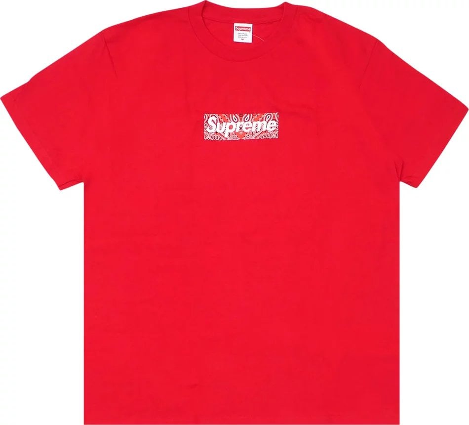 تي شيرت Supreme Bandana Box Logo، أحمر