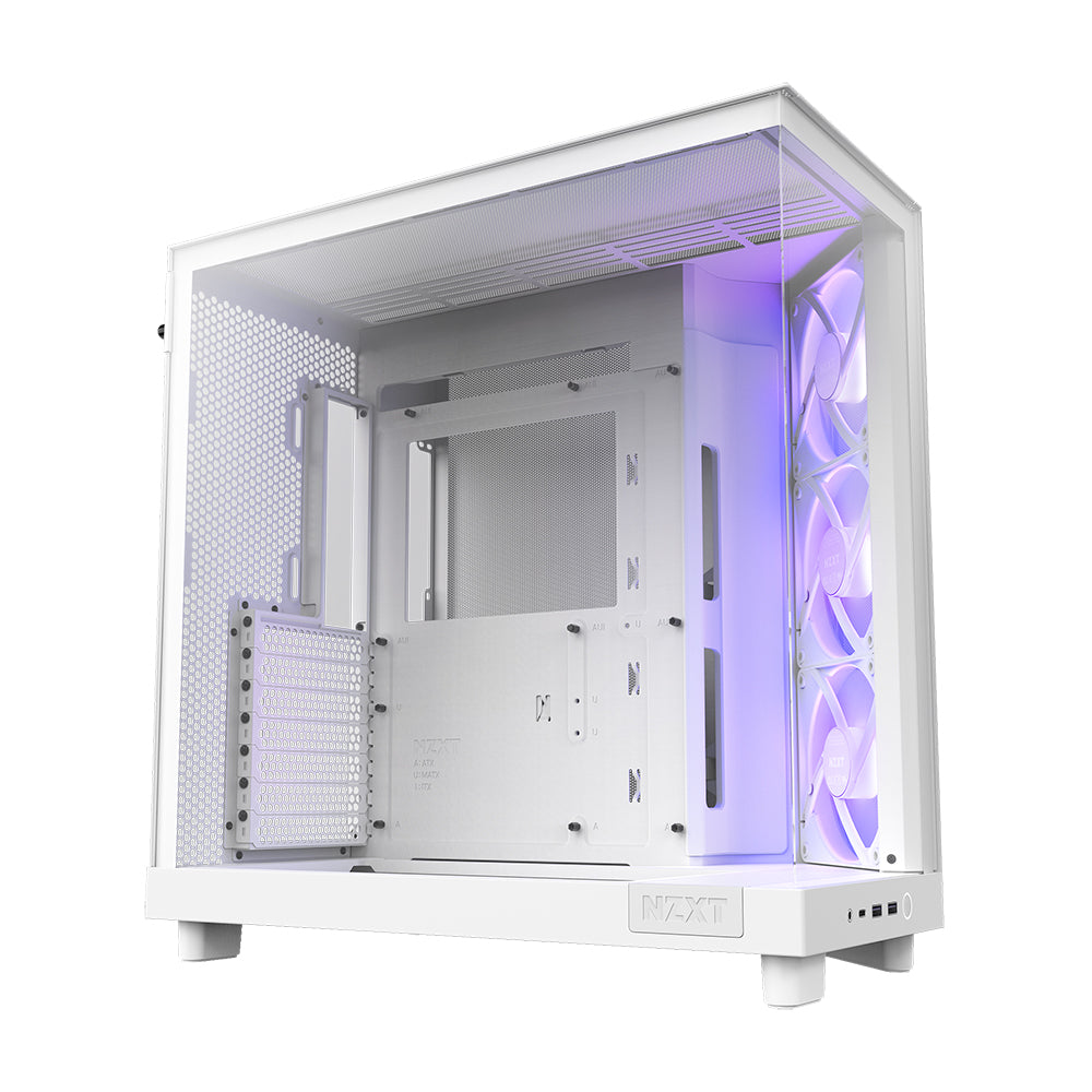 Case NZXT H6 Flow RGB, Mid Tower, white