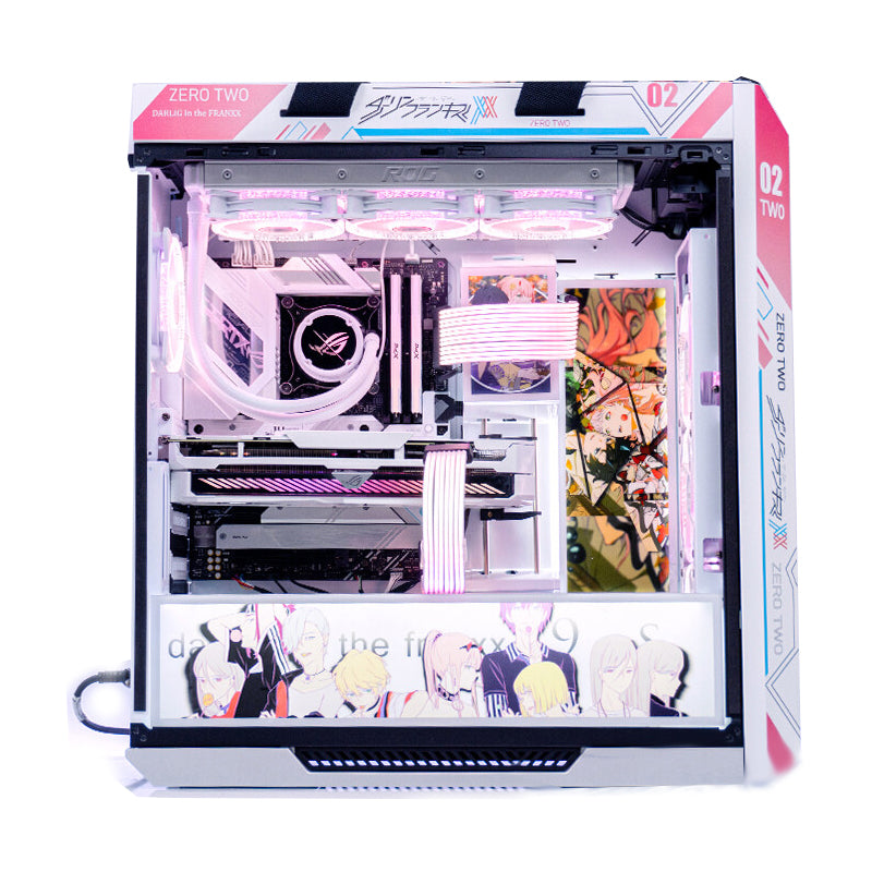 Case ASUS ROG Strix Helios GX601 Custom 02 Theme, Mid Tower, white/pink/pattern