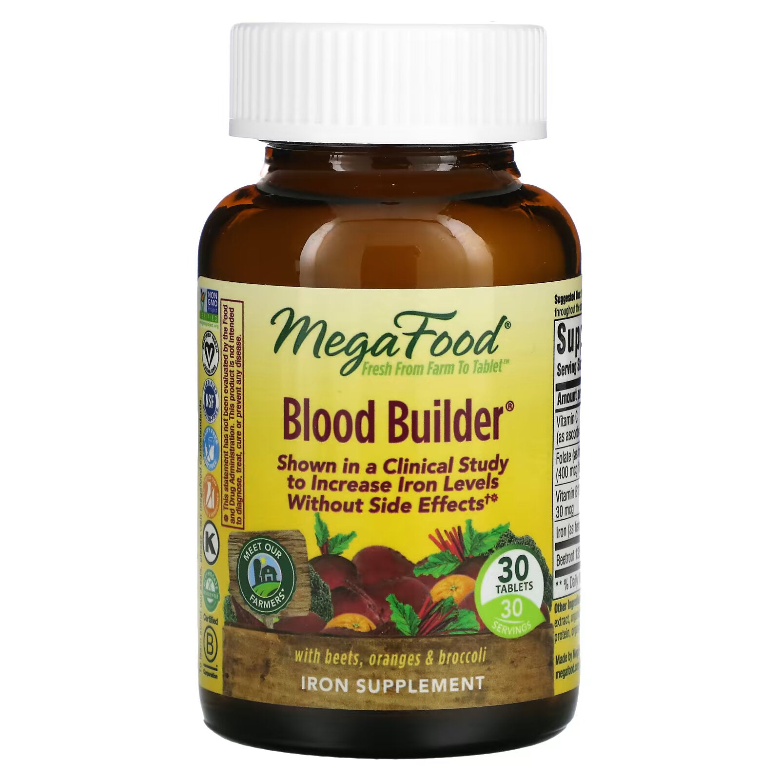 MegaFood, Blood Builder, 30 Tablets