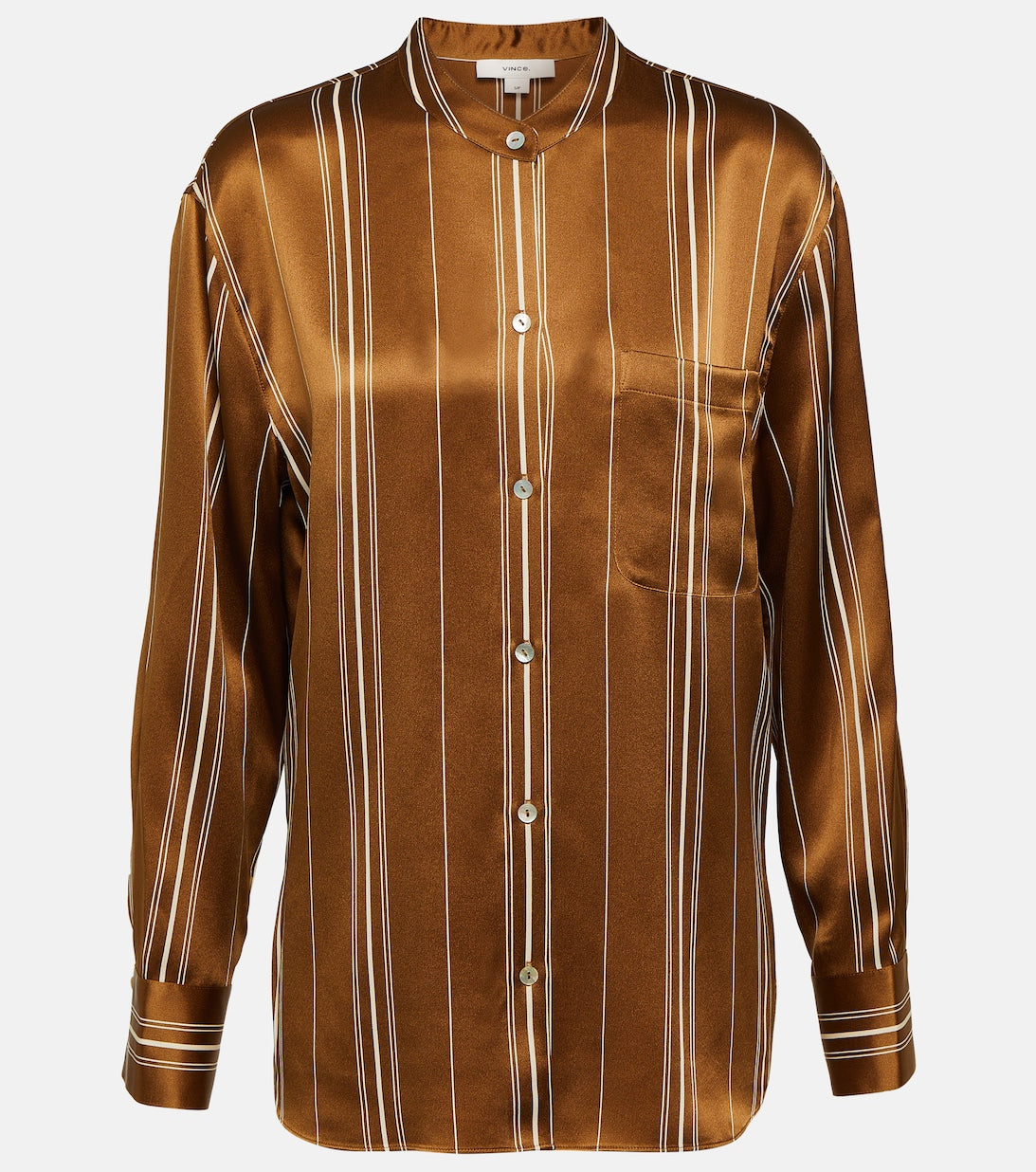 VINCE striped silk shirt, multicolor