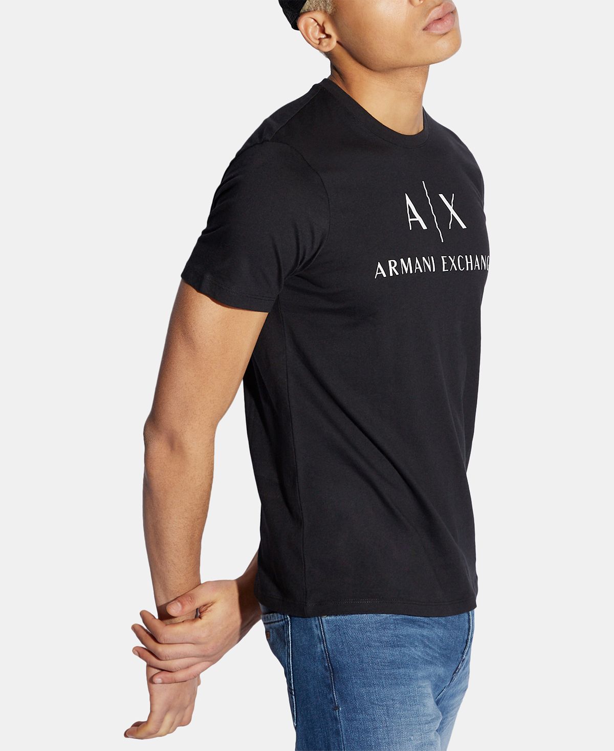 تي شيرت A|X Armani Exchange للرجال بشعار جرافيكي، متعدد الألوان